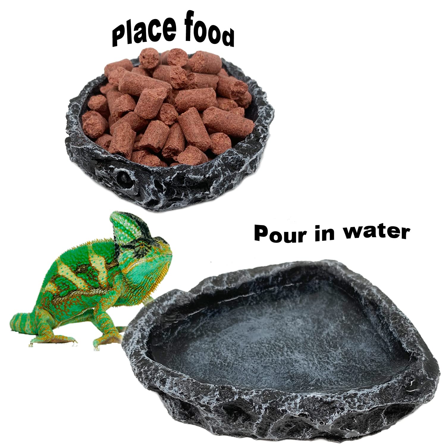 1/2 Pack Reptile Feeding Dish  - Water Dish Reptile recension och pris